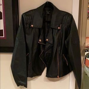 Timeless yet fashion forward faux leather jacket